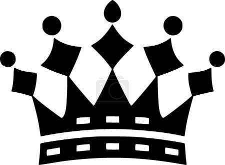 Crown - minimalist and flat logo - vector illustration