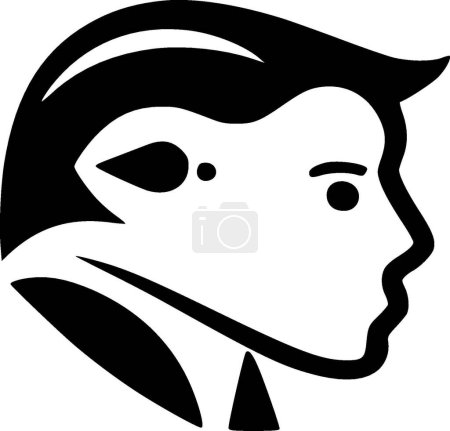 Ilustración de Ephemera - icono aislado en blanco y negro - ilustración vectorial - Imagen libre de derechos