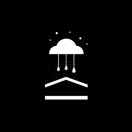 Funeral - minimalist and flat logo - vector illustration