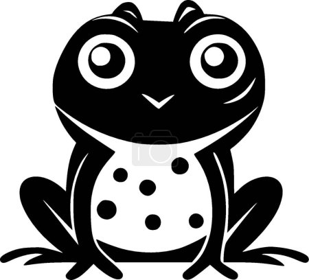 Frog - minimalist and simple silhouette - vector illustration