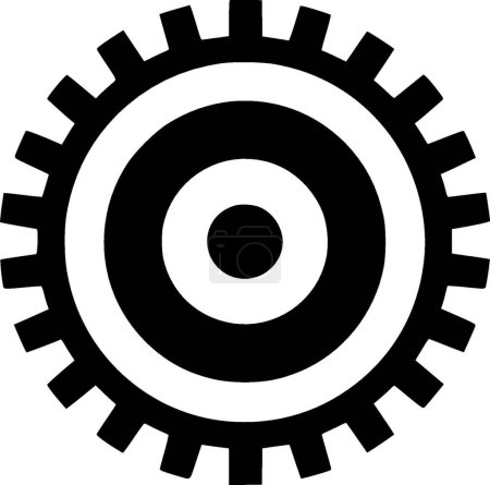 Illustration for Gear - minimalist and flat logo - vector illustration - Royalty Free Image