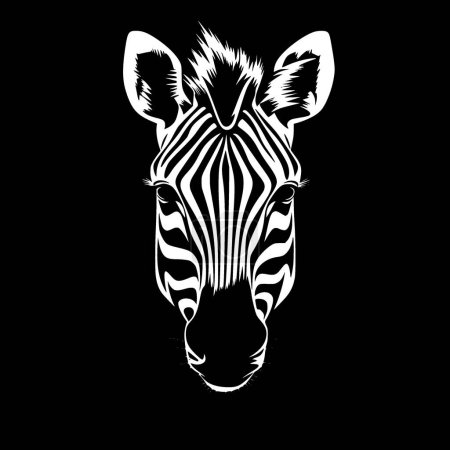 Zebra - minimalist and simple silhouette - vector illustration