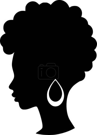 Ilustración de Mujer negra - logotipo vectorial de alta calidad - ilustración vectorial ideal para el gráfico de camisetas - Imagen libre de derechos