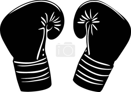 Gants de boxe - logo plat et minimaliste - illustration vectorielle