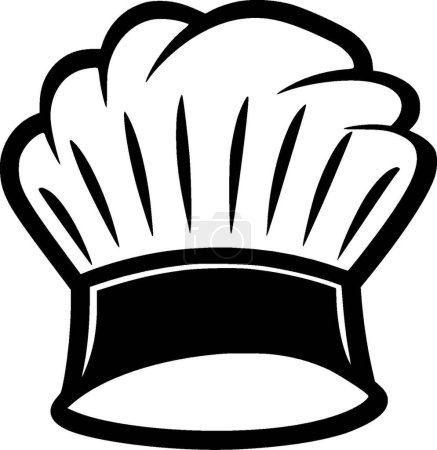 Chef hat - minimalist and simple silhouette - vector illustration