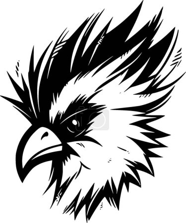 Kakadu - minimalistisches und flaches Logo - Vektorillustration