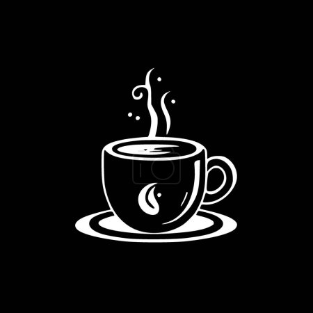 Coffee - minimalist and simple silhouette - vector illustration