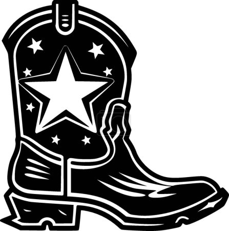 Illustration for Cowboy boot - high quality vector logo - vector illustration ideal for t-shirt graphic - Royalty Free Image