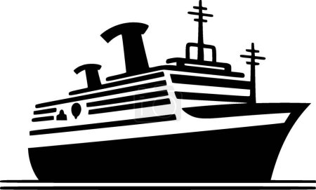 Crucero - silueta minimalista y simple - ilustración vectorial