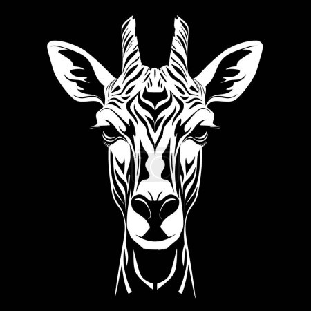 Téléchargez les illustrations : Girafe - silhouette minimaliste et simple - illustration vectorielle - en licence libre de droit