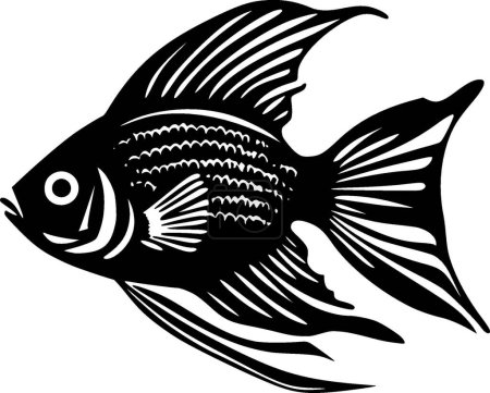 Angelfish - logo minimalista y plano - ilustración vectorial
