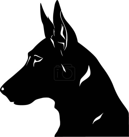 Illustration for Australian kelpie - minimalist and flat logo - vector illustration - Royalty Free Image