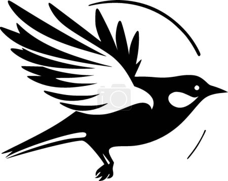 Ilustración de Aves - logo minimalista y plano - ilustración vectorial - Imagen libre de derechos