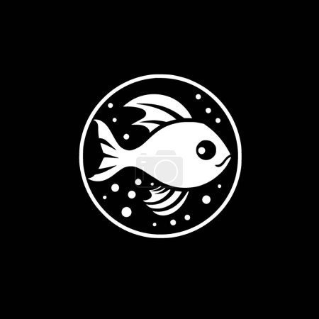 Clownfish - minimalist and simple silhouette - vector illustration