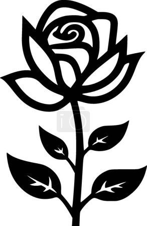 Flowers - minimalist and flat logo - vector illustration