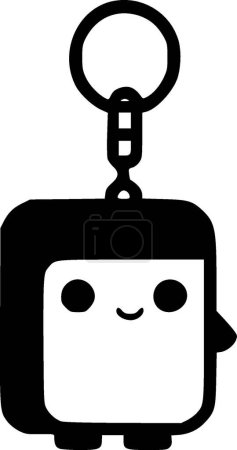 Keychain - minimalist and flat logo - vector illustration