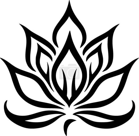 Téléchargez les illustrations : Fleur de lotus - logo vectoriel de haute qualité - illustration vectorielle idéale pour t-shirt graphique - en licence libre de droit