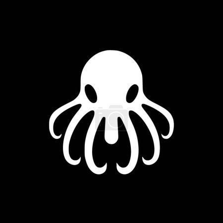 Octopus tentacles - minimalist and simple silhouette - vector illustration