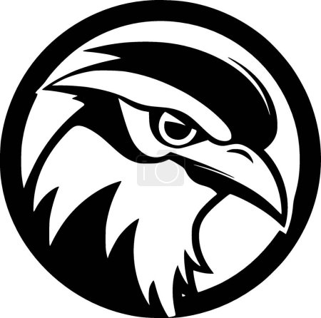 Parrot - minimalist and flat logo - vector illustration