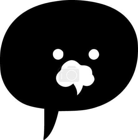 Speech bubble - minimalist and flat logo - vector illustration