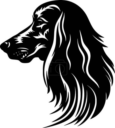 Afghan hound - minimalist and simple silhouette - vector illustration