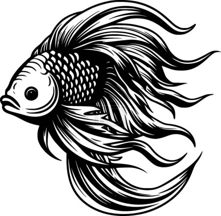 Betta fish - logo vectoriel de haute qualité - illustration vectorielle idéale pour t-shirt graphique