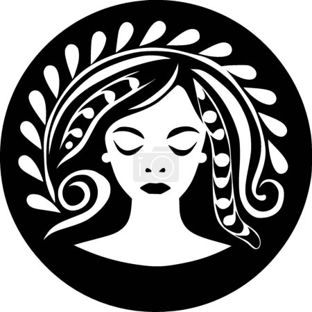 Boho - minimalist and flat logo - vector illustration