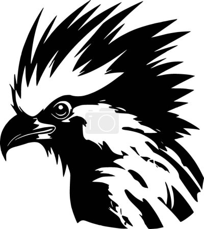 Téléchargez les illustrations : Cacatoès - icône isolée en noir et blanc - illustration vectorielle - en licence libre de droit