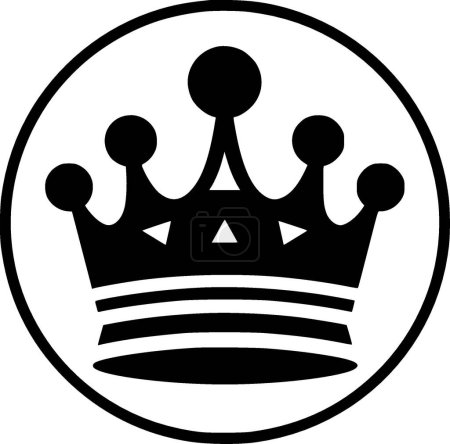 Coronation - minimalist and flat logo - vector illustration