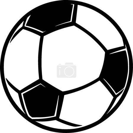 Football - black and white isolated icon - vector illustration