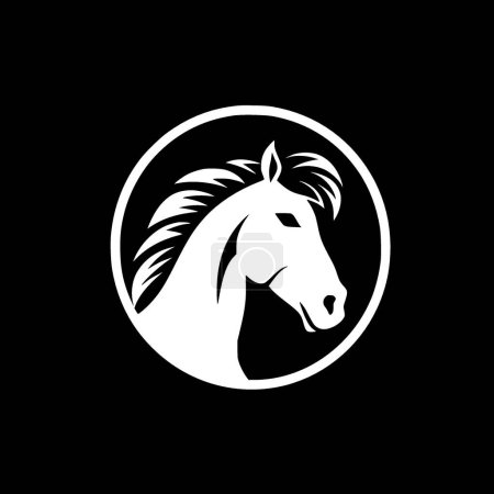 Illustration for Horse - minimalist and simple silhouette - vector illustration - Royalty Free Image