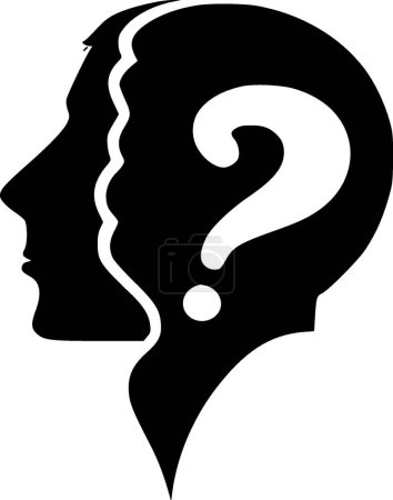 Illustration for Question - minimalist and simple silhouette - vector illustration - Royalty Free Image