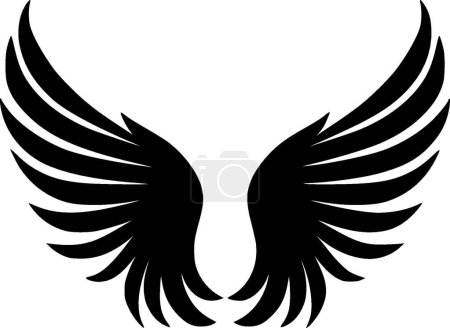 Ailes d'ange - logo minimaliste et plat - illustration vectorielle