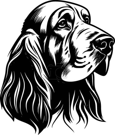 Bloodhound - minimalistisches und flaches Logo - Vektorillustration