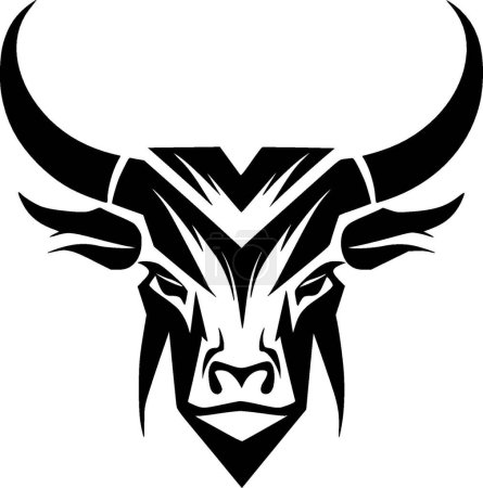 Bull - minimalistisches und flaches Logo - Vektorillustration