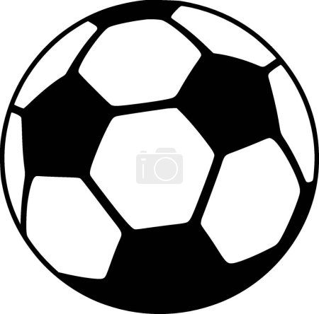 Fußball - Schwarz-Weiß-Vektorillustration