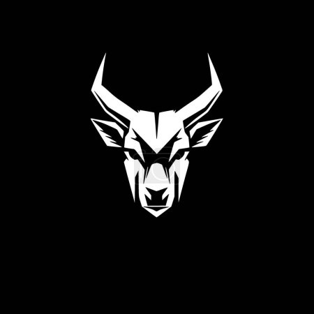 Goat - minimalist and simple silhouette - vector illustration