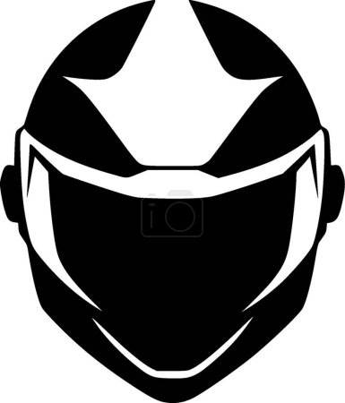 Helmet - minimalist and simple silhouette - vector illustration