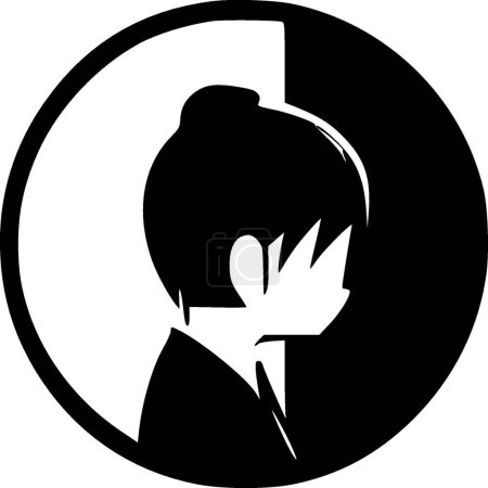 Japanese - minimalist and simple silhouette - vector illustration