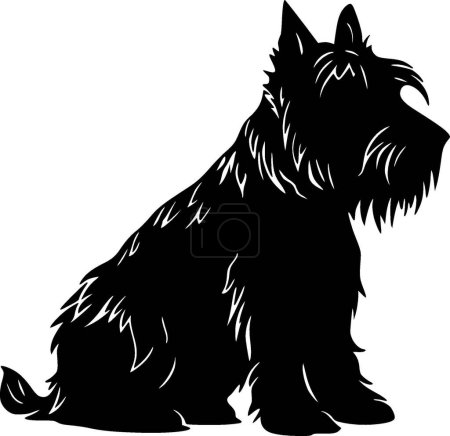 Terrier écossais - silhouette minimaliste et simple - illustration vectorielle
