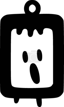 Tag - illustration vectorielle noir et blanc