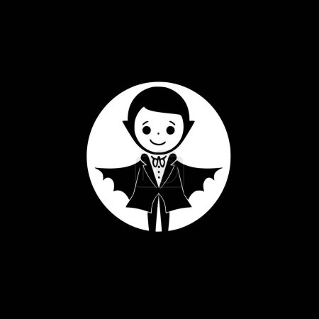 Vampire - minimalist and flat logo - vector illustration