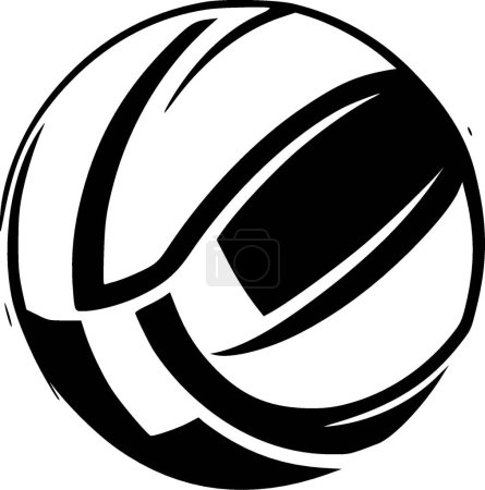 Téléchargez les illustrations : Volleyball - silhouette minimaliste et simple - illustration vectorielle - en licence libre de droit