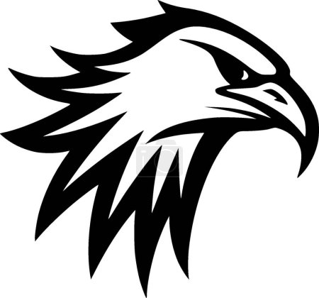 Vulture - black and white isolated icon - vector illustration