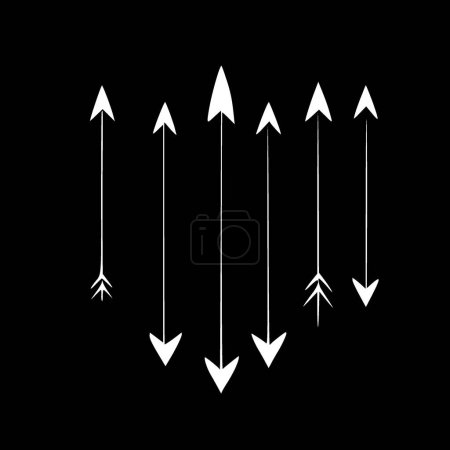 Arrows - minimalist and flat logo - vector illustration