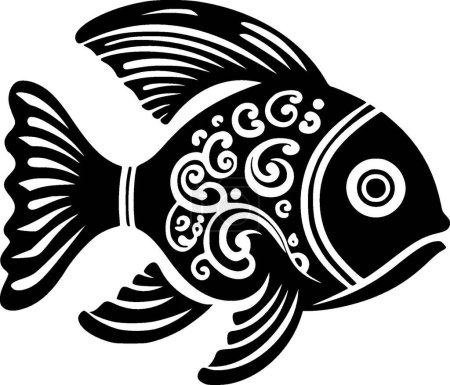 Clownfish - minimalist and flat logo - vector illustration