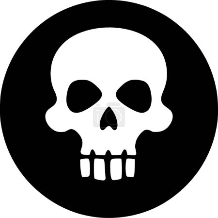 Illustration for Death - black and white vector illustration - Royalty Free Image