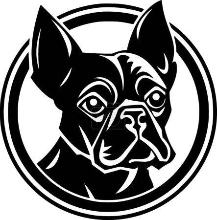 Ilustración de Bulldog francés - silueta minimalista y simple - ilustración vectorial - Imagen libre de derechos