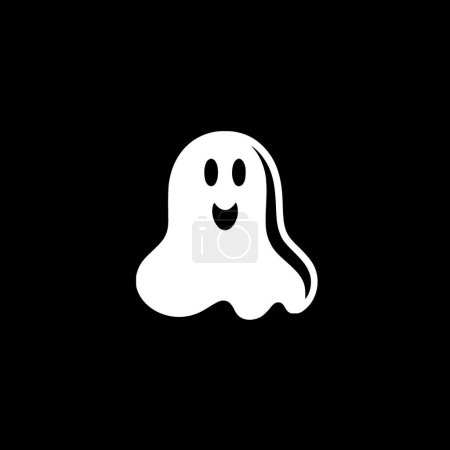 Illustration for Ghost - black and white vector illustration - Royalty Free Image