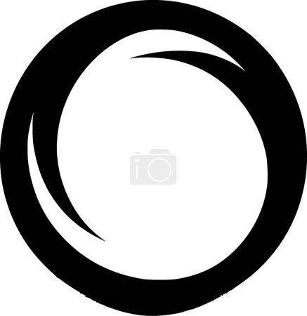 Infinity - black and white vector illustration